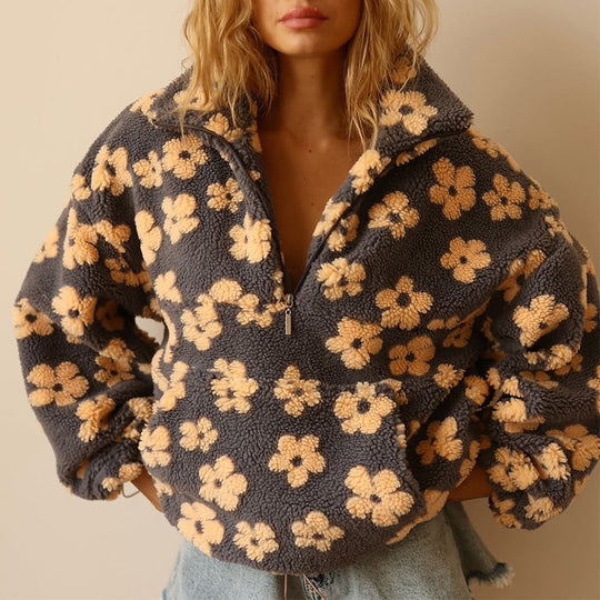 Daisy | Uldjakke med blomster